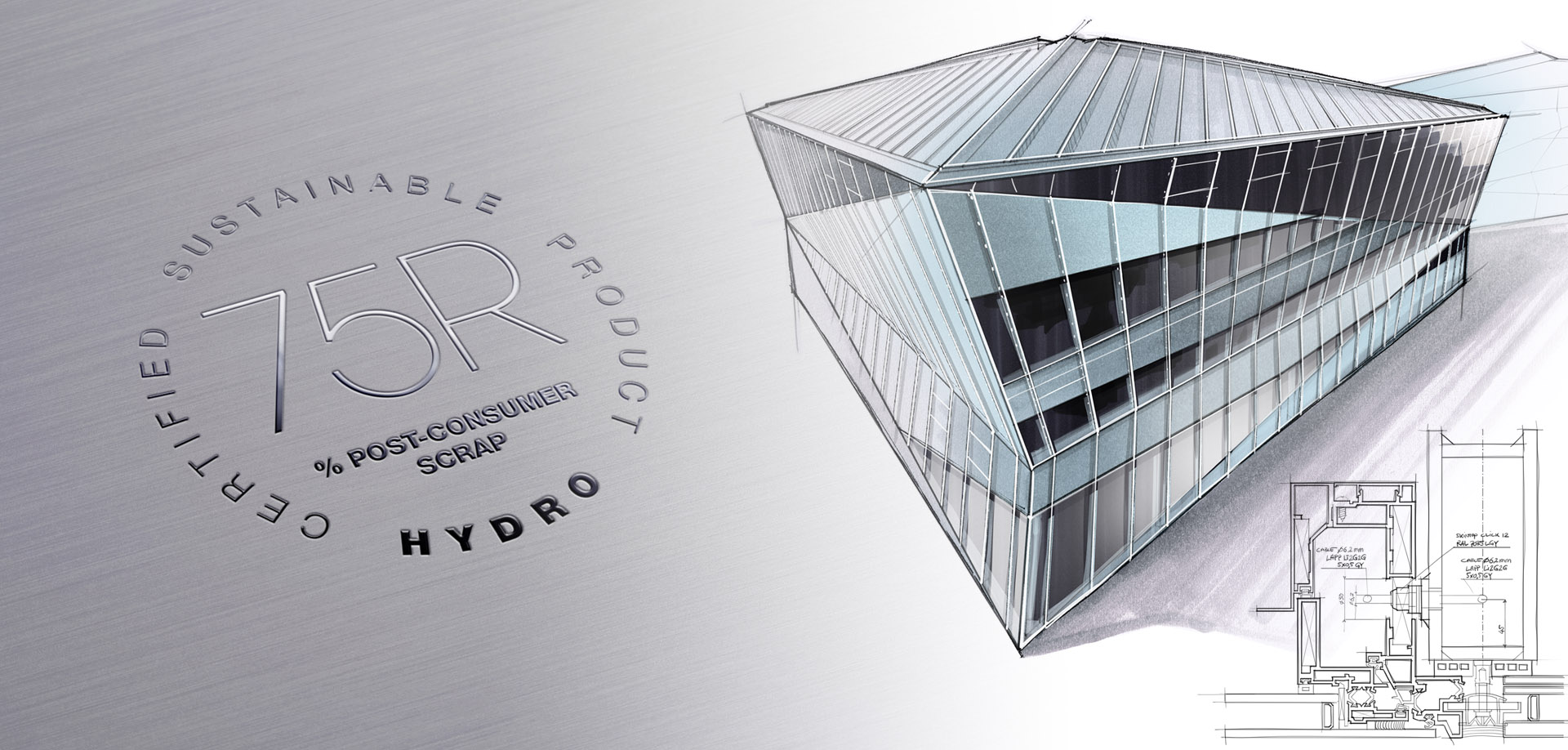 Unser 75R-Logo und ein Bild eines generischen Gebäudes