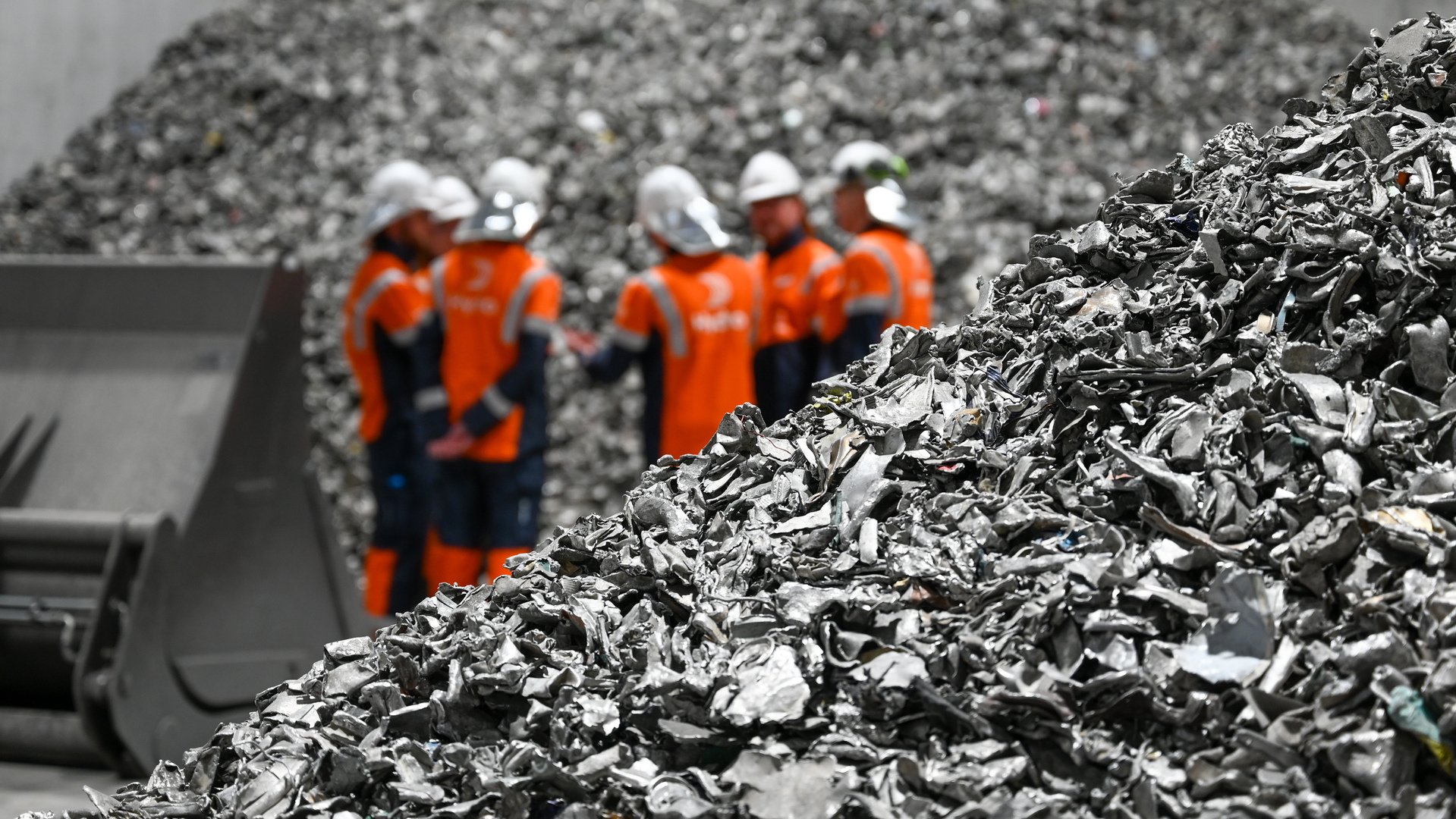 A pile of post-consumer scrap