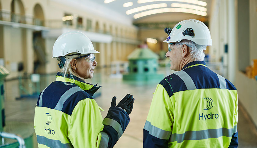 Workers at energy plant in Rjukan, Norway