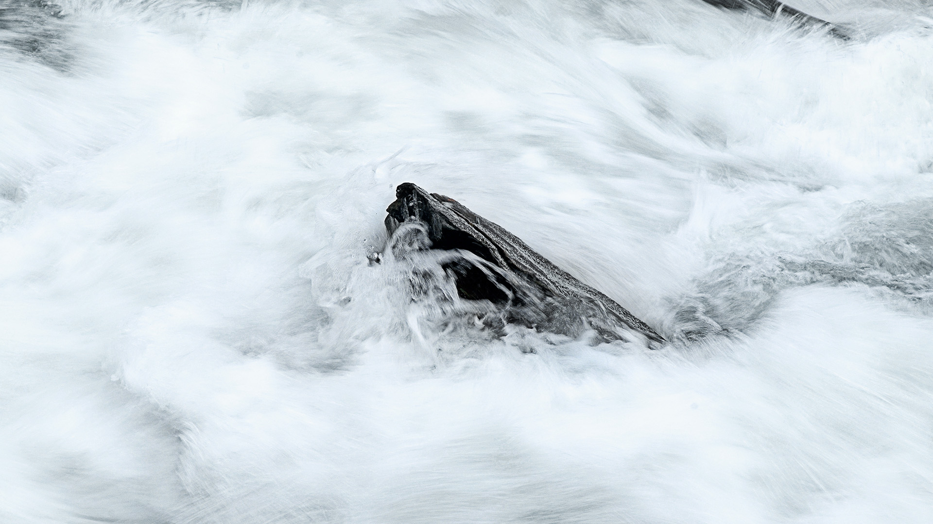 a rock in a river