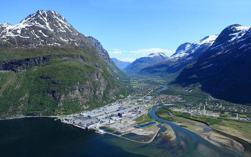 Aerial view of Hydro Sunndal