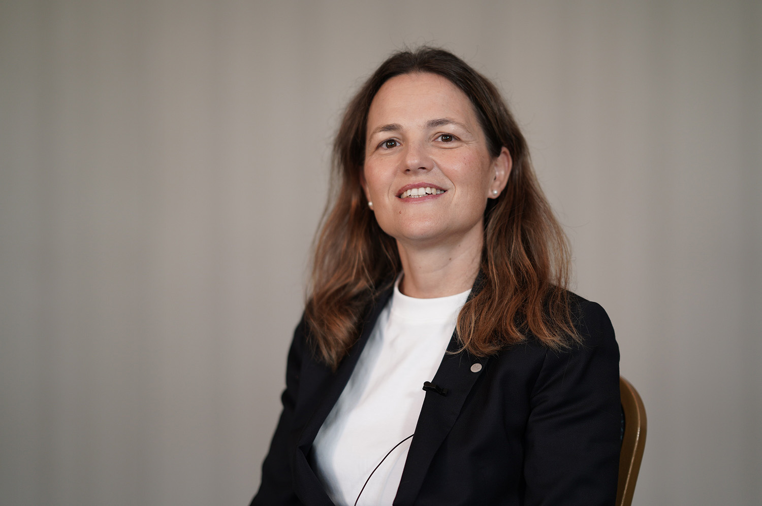 a person smiling for the camera