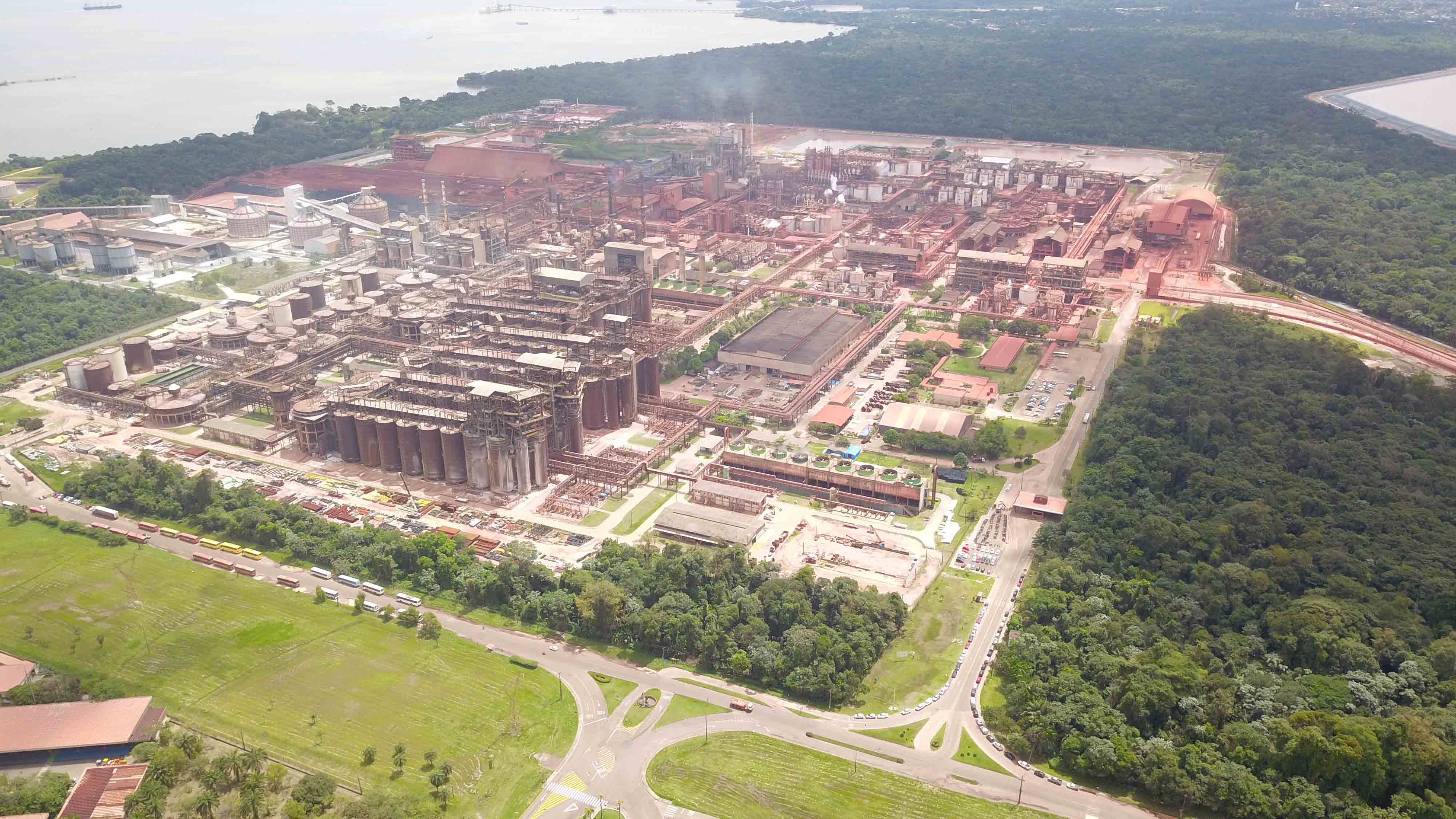 an aerial view of a city