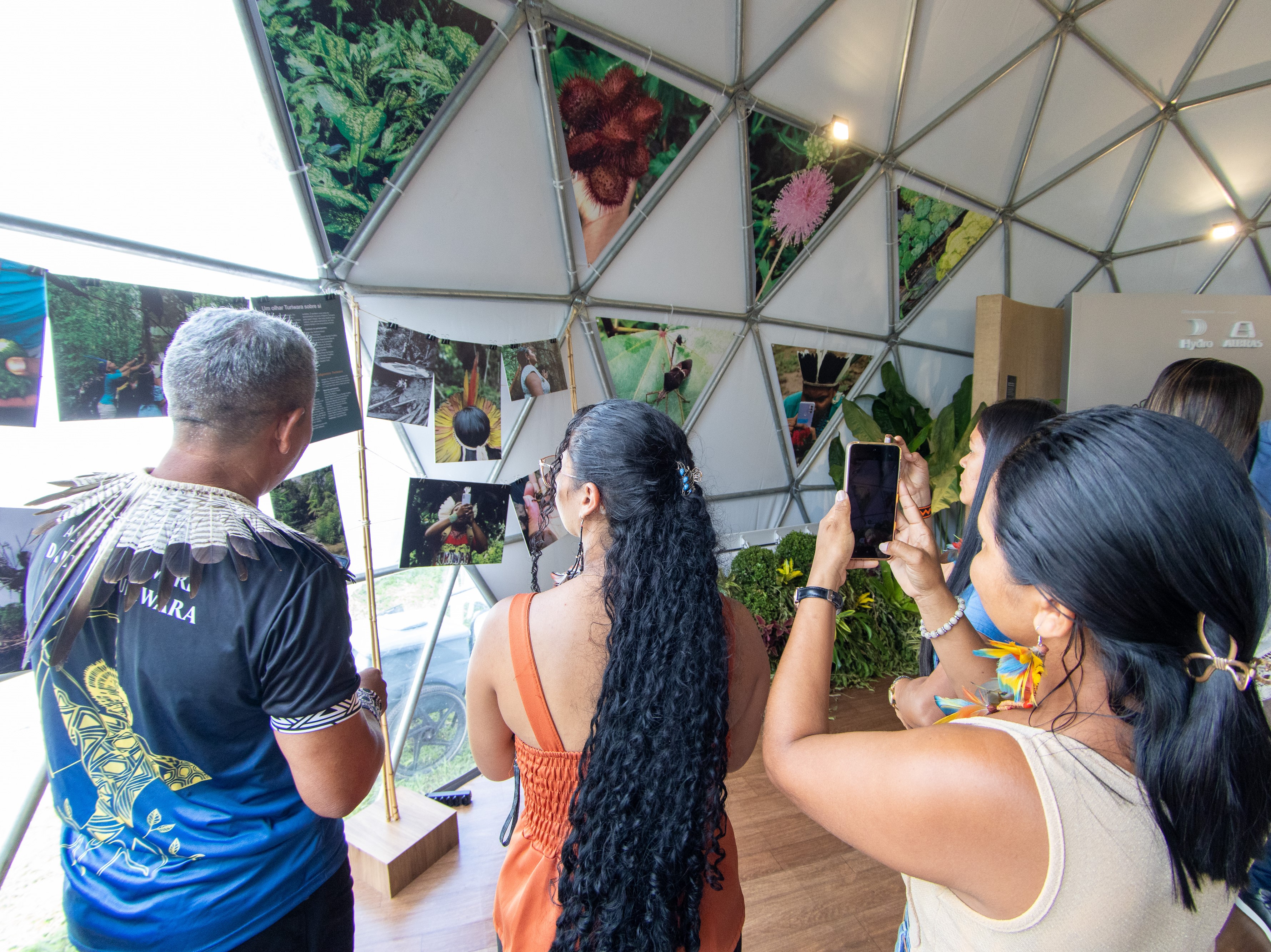 a group of people taking pictures