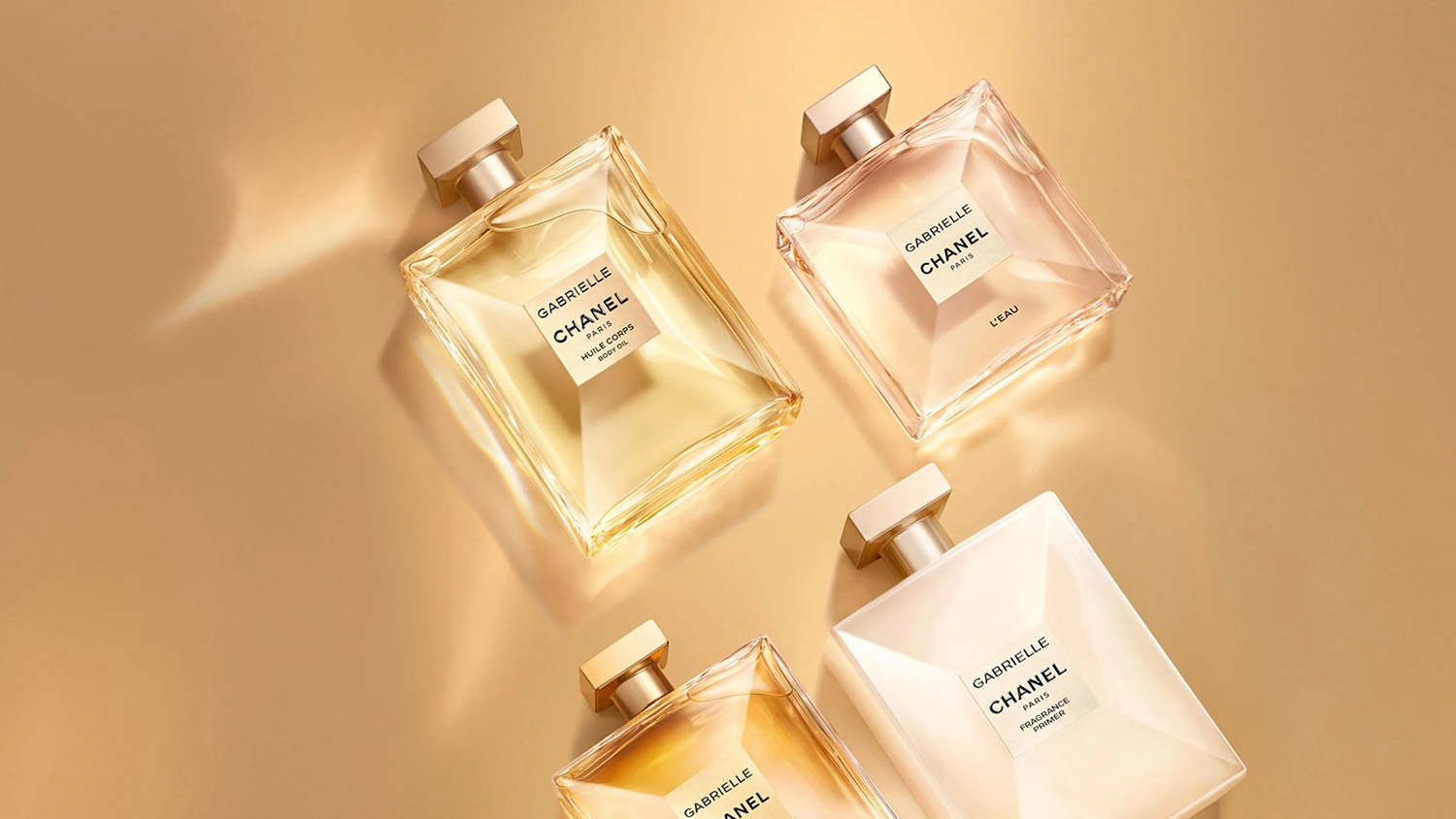 a group of perfume bottles