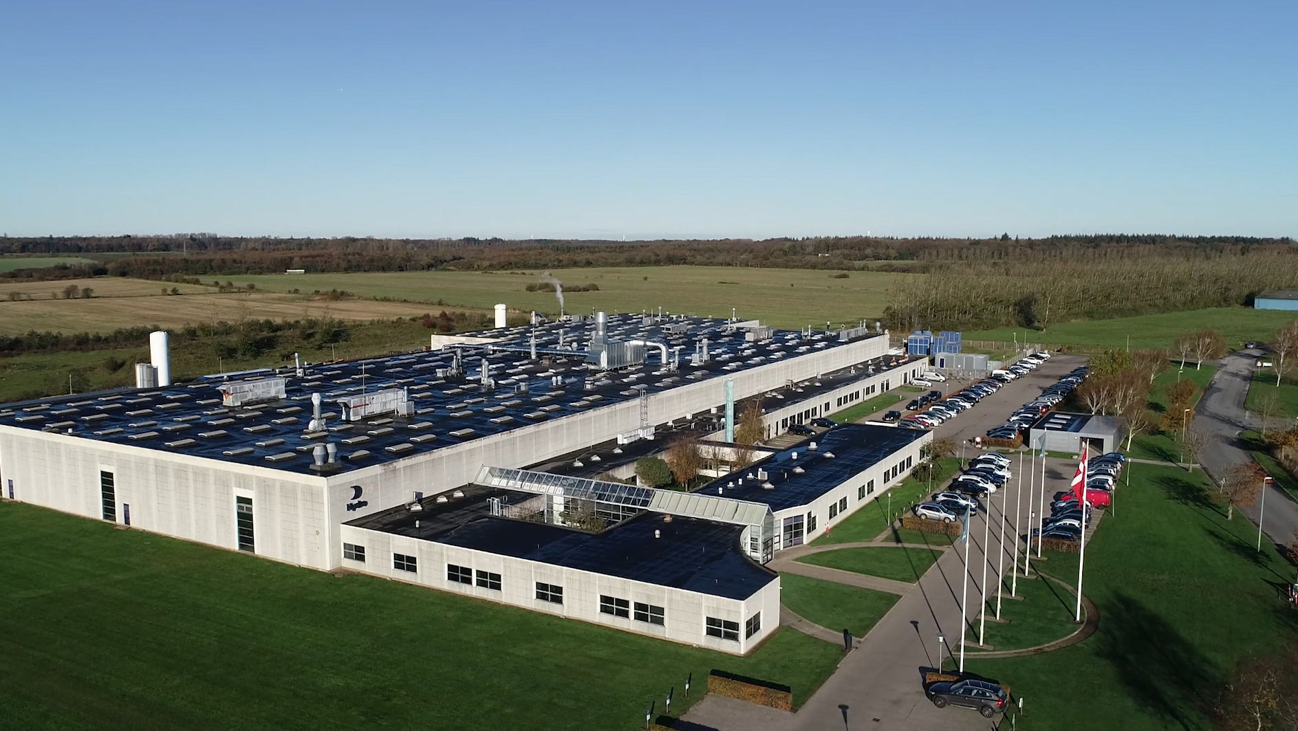 A drone image of Hydro Precision Tubing Tønder  plant