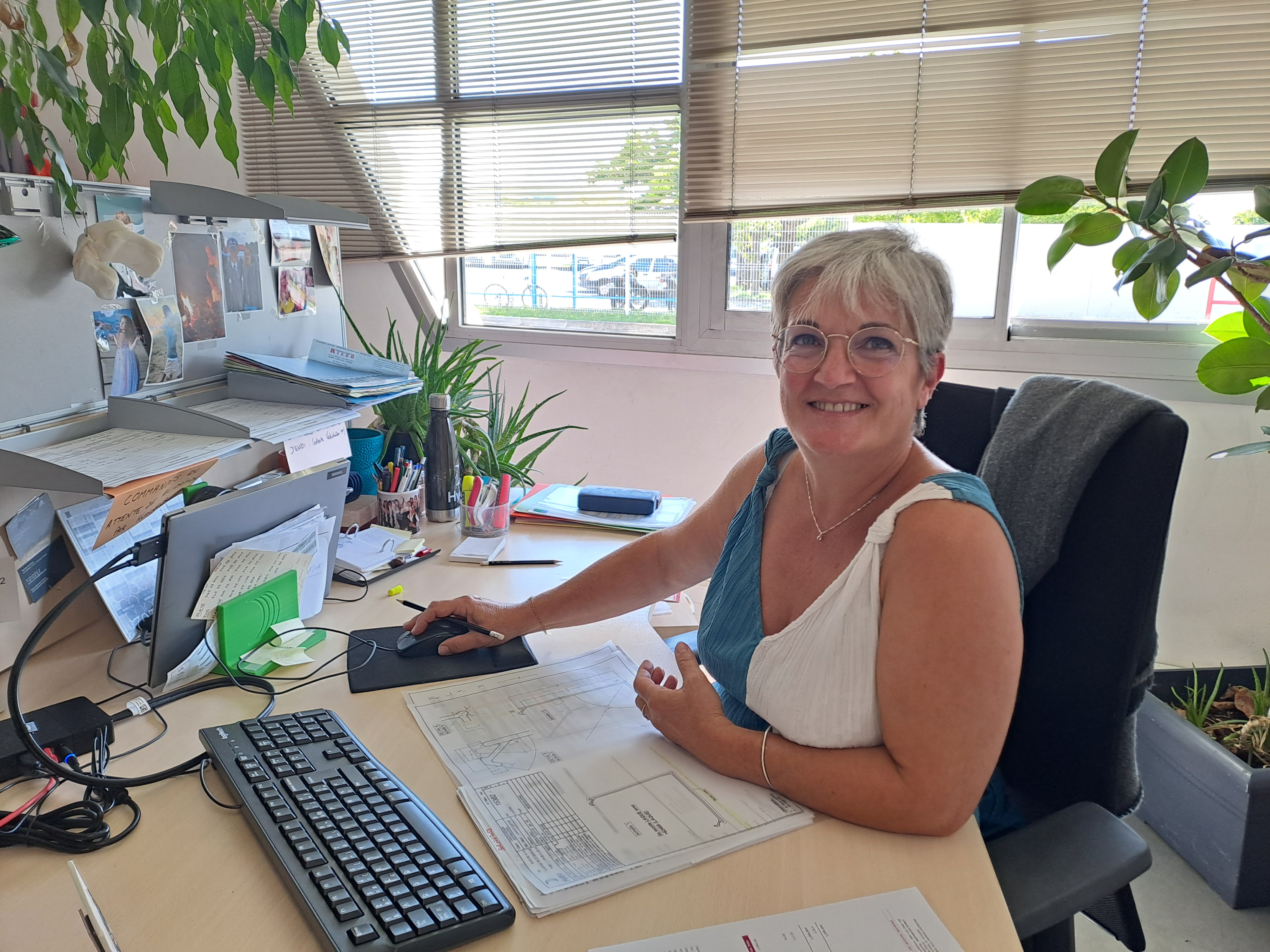 a person sitting at a desk